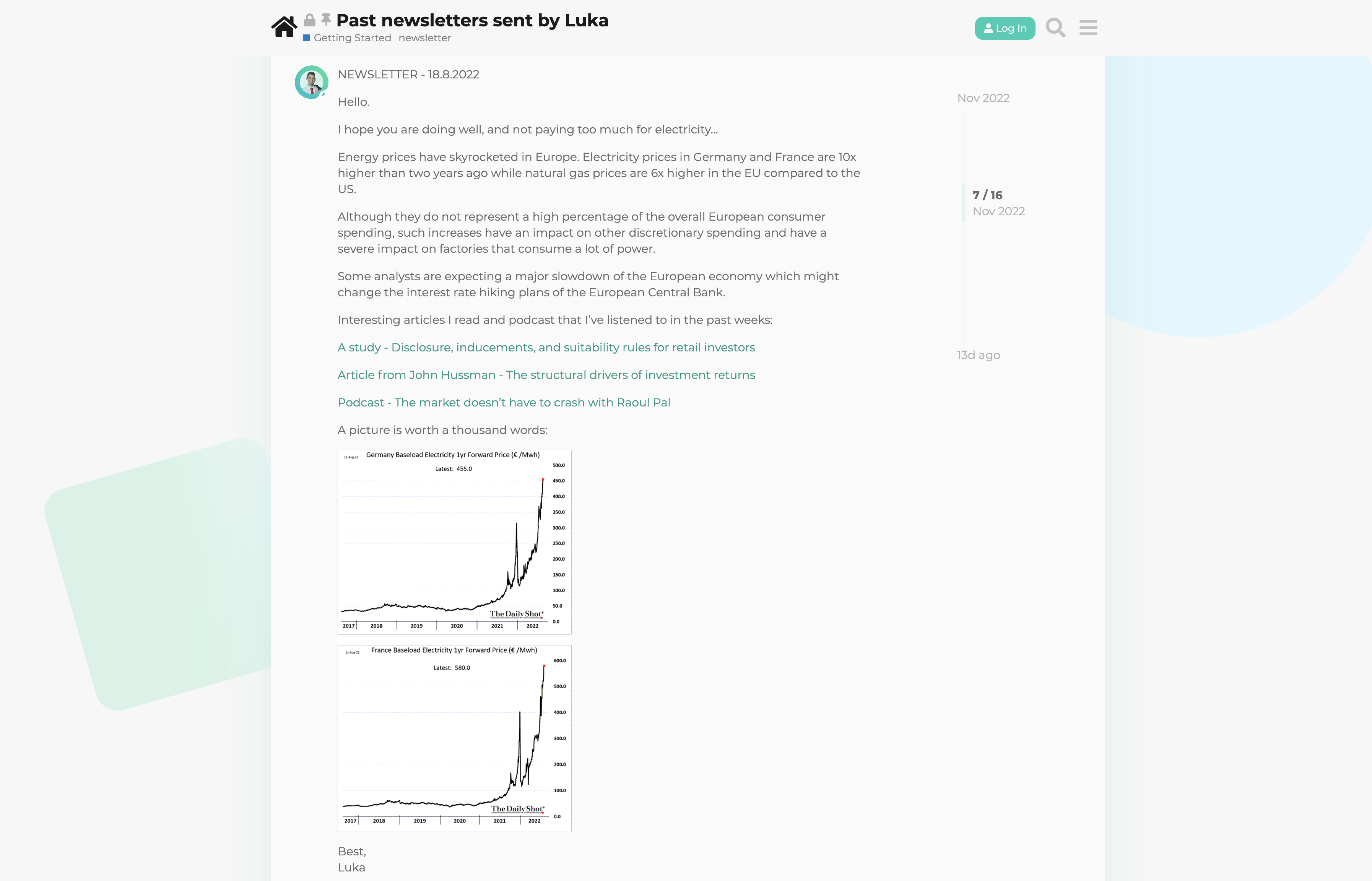 Equito - Newsletter